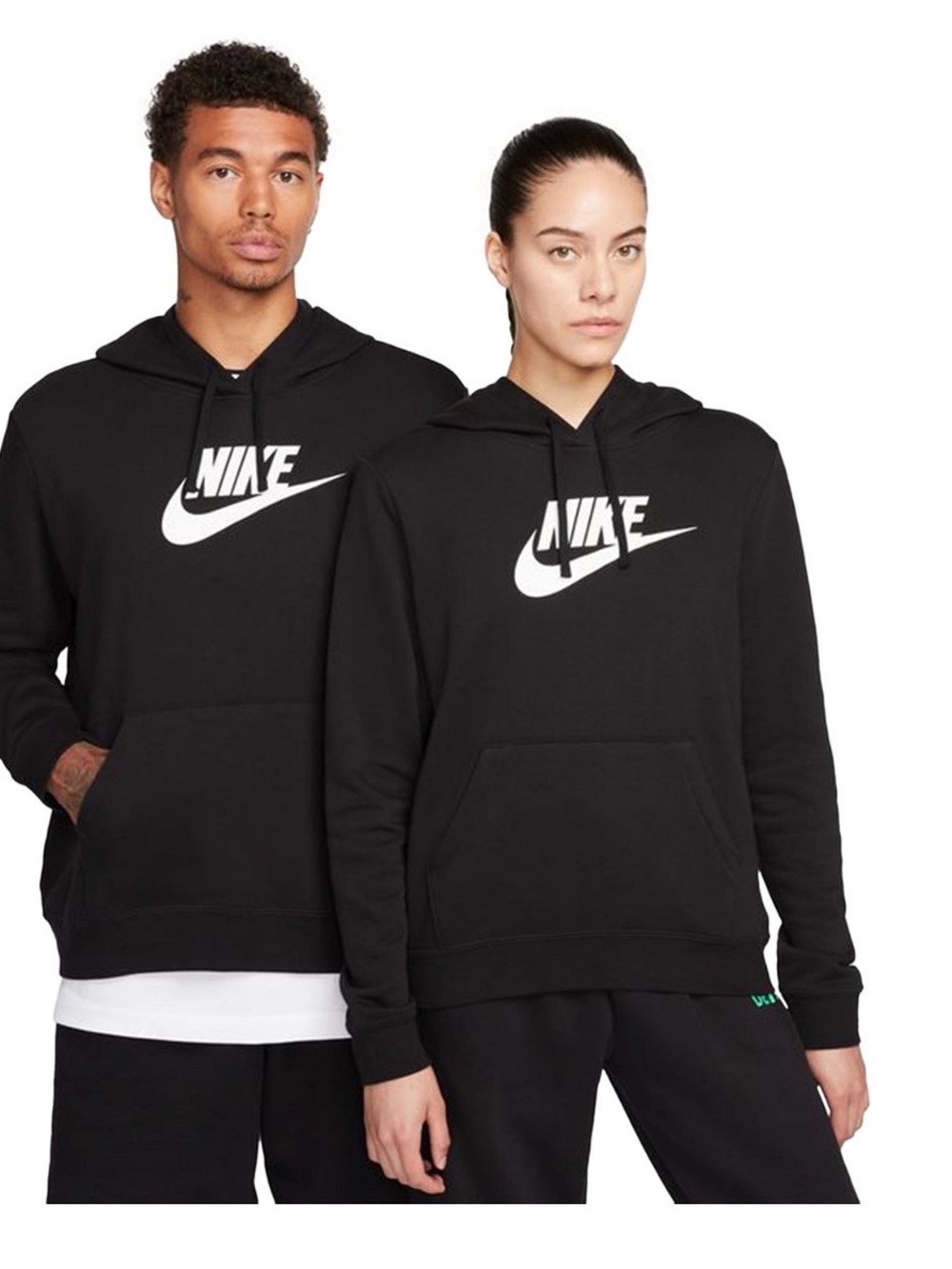 Nike Black Hoodie with White Logo - Women’s Sweater